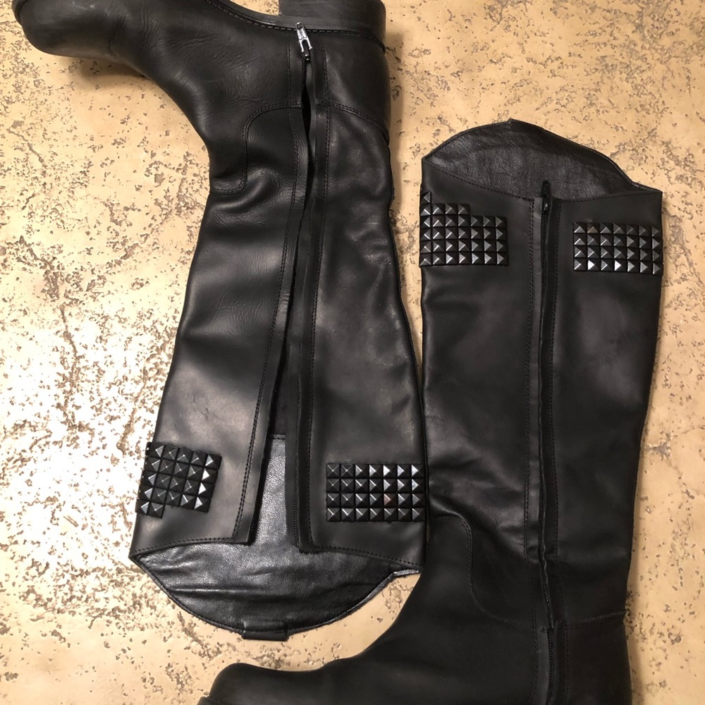 Reggie Black Riding Boots - Picture 2 of 5